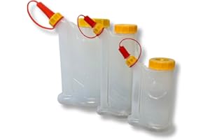 Glue Bottle Family 3 Pack (4oz, 6oz, 12oz) | Wood Applicator and Dispenser | Woodworking Pump