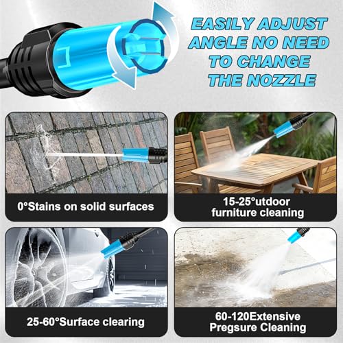 Pressure Washer, 2400W 220Bar 540L/H Electric Pressure Washers with Hose Reel & 8m Hose, Soap Bottle, Foam Nozzle & High Pressure Spray Gun for Cleaning Cars, Fences, Patios, Gardens & Driveways