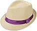 Simplicity Men / Women's Summer Short Brim Straw Fedora Hat with Solid Band