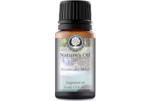 NATURE'S OIL Rosemary Mint Fragrance Oil (15ml) for Diffusers, Soap Making, Candles, Lotion, Home Scents, Linen Spray, Bath Bombs, Slime