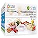 Glass Food Storage Containers with Lids - Kitchen Meal Prep Lunch Boxes 4-Pack - Freezer, Microwave, Dishwasher Safe - Variety Set (12 Oz, 22 Oz, 35 Oz, 52 Oz)