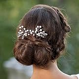 Unicra Wedding Hair Pins for Bride- Bridal Hair Accessories for Bridesmaids and Flower Girls(pack of 2)