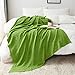 Longhui bedding Cotton Cable Green Knit Throw Blanket for Couch Chairs Bed Beach, Home Decorative Throws Blankets, 50 x 60 Inch, 2.2lb