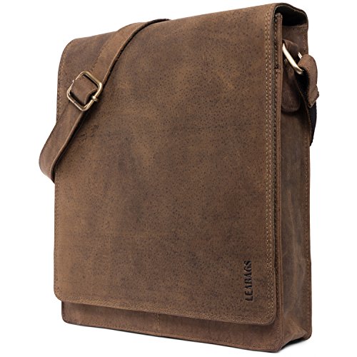 LEABAGS London genuine buffalo leather crossbody bag in vintage style - SugarCane