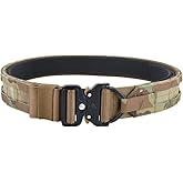 KRYDEX Quick Release Gun Belt 1.75 Inch MOLLE Inner &Outer Tactical Battle Belt with D Ring