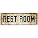 Restroom Embossed Look Rusted Bathroom Metal Sign Vintage Style 18 x 6