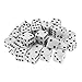 Super Z Outlet Standard 16mm White Dice with Black Pips Dots for Board Games, Activity, Casino Theme, Party Favors, Toy Gifts (100 Pack) primary