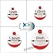 JSHANMEI Fishing Bobbers Hard ABS Snap-on Floats Red & White Push Button Round Float Bobbers Fishing Tackle Accessories (1inch (Pack of 5))