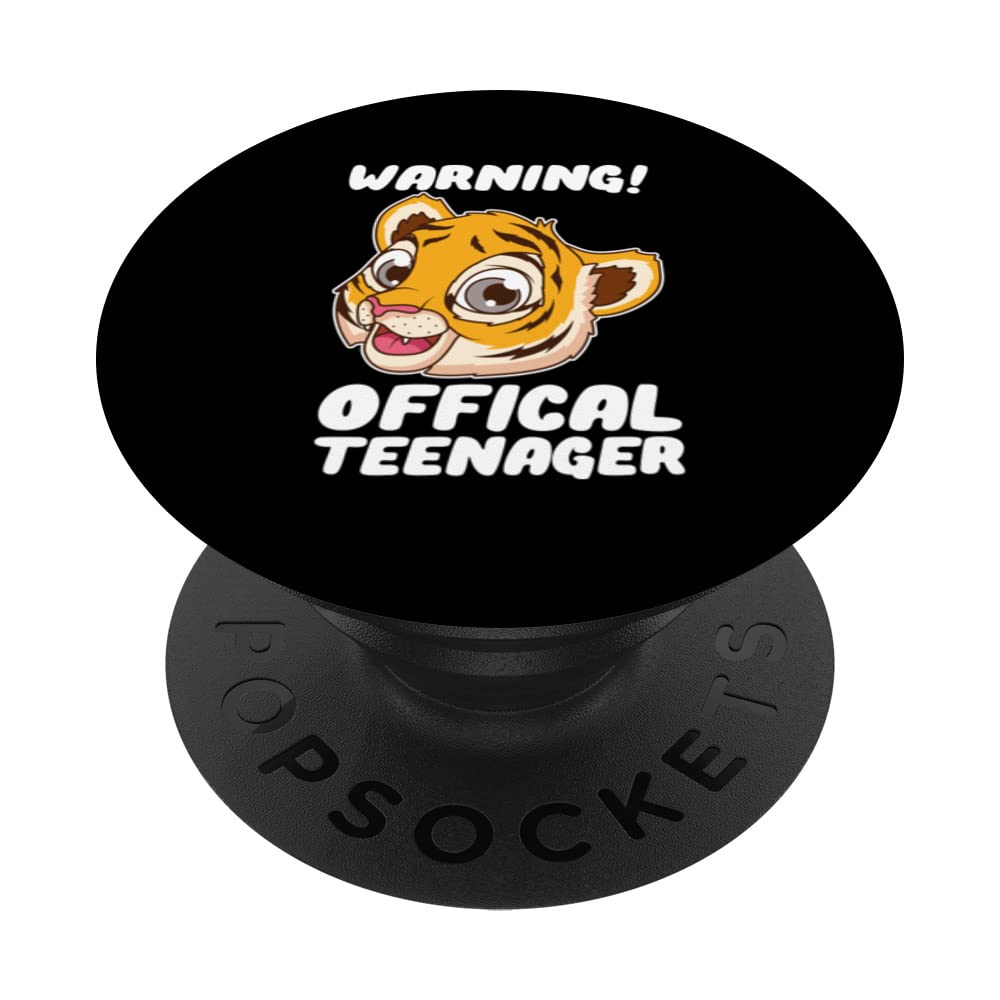 Warning! Official Teenager Tiger Kids Design PopSockets Swappable PopGrip