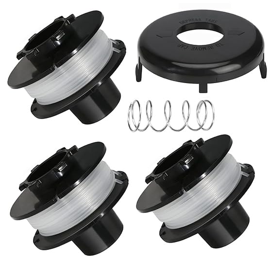 Photo 1 of MADAT 88175 Trimmer Spool Line 30Ft 0.065" Fit for Toro 51256 51301 51302 51303 51304 51305 51307 51308 51309 51324 51326 51331 51332 Spring and Spool Cap for 10"-15" Trimers 3Pcs