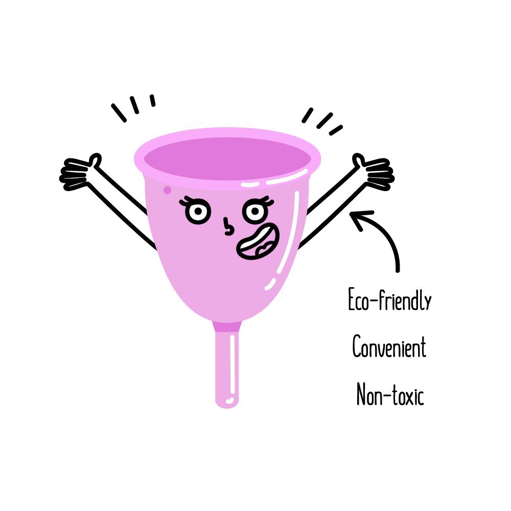 Menstrual Cup with Free Bag - Reusable Period Cup - Tampon and Pad Alternative - Period Cup No Leaks, No Odors - Menstrual Cups - Purple - PRE-Childbirth Small