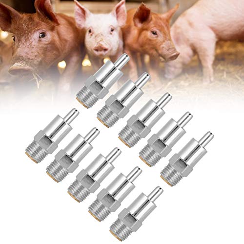 Geflügeltränke, 10 Stück/Set Edelstahl Schwein Automatische Tränke Geflügel Rundmund Nippel Trinker für Nagetiere… – Bild 8