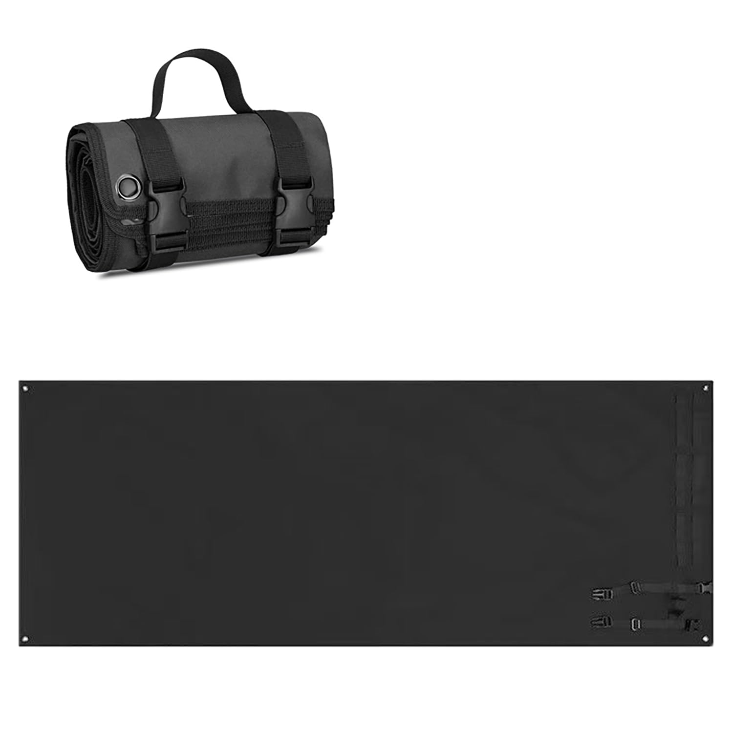 Photo 1 of Outdoor Camping Tactical Training Shooting Mat Anti Slip Pad, Waterproof and Moisture-Proof Folding Mat Picnic Blanket Portable with Carry Strap (Black)