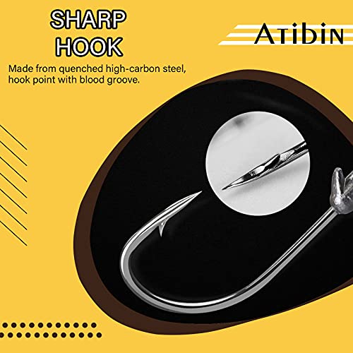 Atibin Round Ball Jig Head Hook Bass Tackle Jig Head Lead Barb