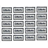 100 Gillette Platinum Blue Double Edge Safety Razor Blades, 20 x 5