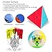 Roxenda Speed Cube Set, Stickerless Magic Cube Set of 2x2x2 3x3x3 Pyramid Frosted Puzzle Cube