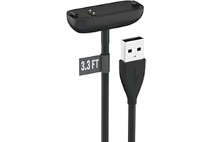 Dismau Charger for Fitbit Inspire 2 & Ace 3 Charging Replacement Fitbit Charger for Inspire 2 Ace 3 USB Charging Cable Dock Stand [1m/3.3ft]