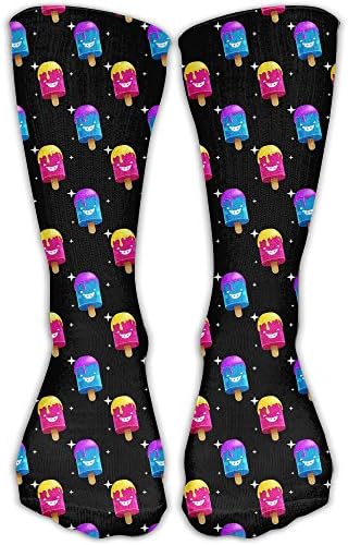 Cute Ice Creams Unisex Tube Socks Crew Over The Calf Soccer Comfort Stockings For Sport And Travel