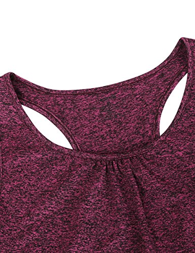 Faddare Women Sleeveless Activewear Tops Racerback Scoop Neck Loose Fitting Tank Tops for Sport Yoga Workout,Pink XXL - Thumbnail 2