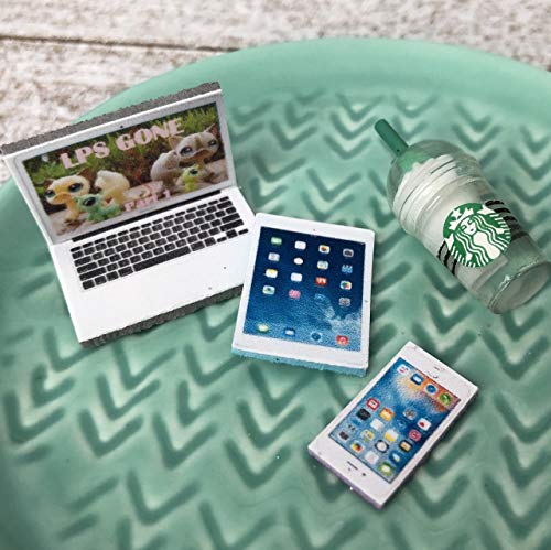LPS Littlest Pet Shop 4 Accessories Lot Frappuccino Laptop Phone Tablet