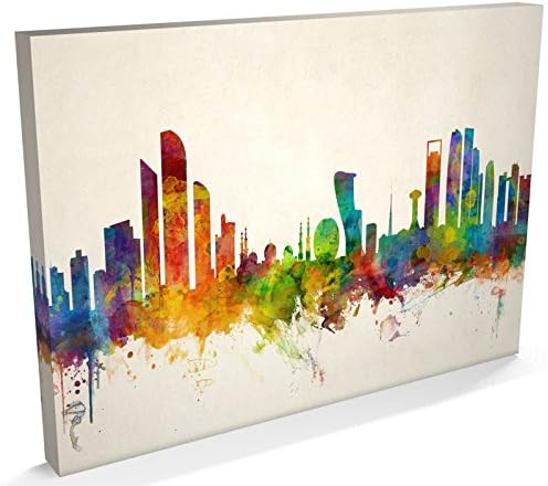 Abu Dhabi Skyline Canvas Art Print, 22x34 inch (A1) - 2351
