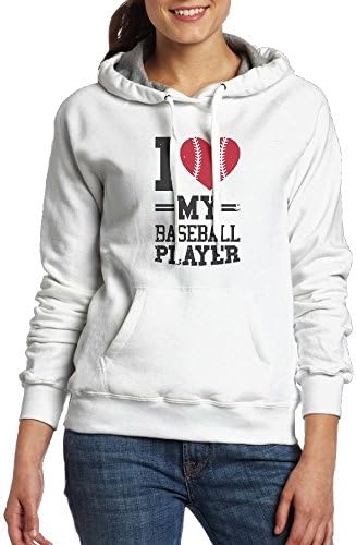 Kzsc55 Love My Baseball Player Women's 100% Cotton Hoodie XXL White