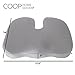 Coop Home Goods - 100% Bamboo Charcoal infused Memory Foam Seat Cushion - Designed to provide Orthopedic Support and comfort - Relieve Back, Sciatica and Tailbone pain - Washable Removable Cover