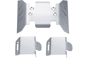 RCLions Stainless Steel Chassis Center Skid Plate Armor Guard for Axial SCX6 1/6 RC Crawler Car Upgrades