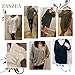ZANZEA Women's V-Neck Long Sleeve Loose Blouse Jumper Tops Mini Dress Pullover Blue US 4/Asian S