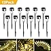 Joidy 12 Pack Solar Pathway Lights Outdoor, LED Solar Powered Garden Lights, Stainless Steel Landscape Lighting for Garden, Lawn, Patio, Yard, Walkway, Driveway Warm White