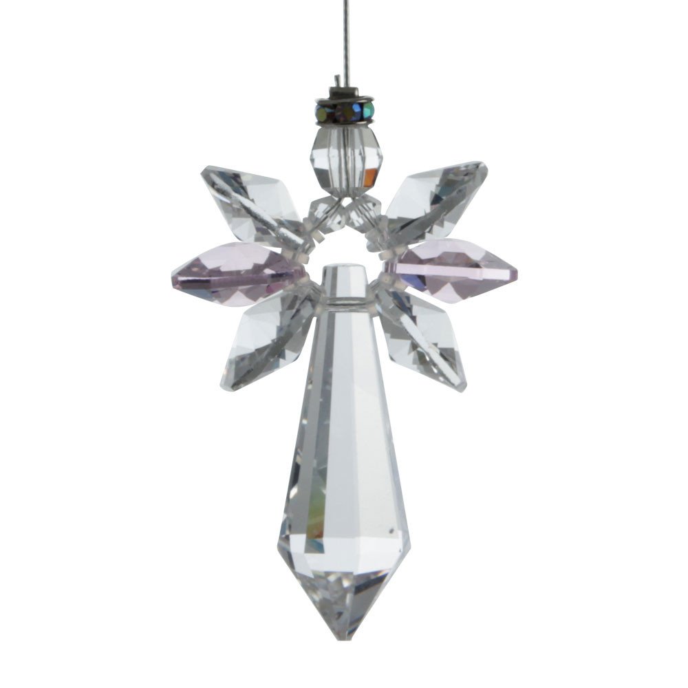 Crystals lucky crystal angel, Crystal, rose quartz, 19,4 x 3,5 x 1 cm