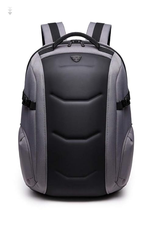 ROVE Ranger Business Laptop Backpack, Anti Theft Lightweight Travel Bag for Women and Men, Fits Under 15.6 Laptop/Computer (Black) witth USB Charging Port (Black) (Grey)