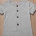 Gaono Infant Boys Black/Grey Button Up Romper Short Sleeve Basic Romper Coveralls(Grey, 6-12Months)