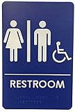 Unisex Restroom Sign Blue/White - ADA Compliant