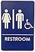 Unisex Restroom Sign Blue/White - ADA Compliant