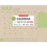 TF Publishing 19-8215A July 2018 - June 2019 Kraft Desk Pad Calendar, 22 x 17