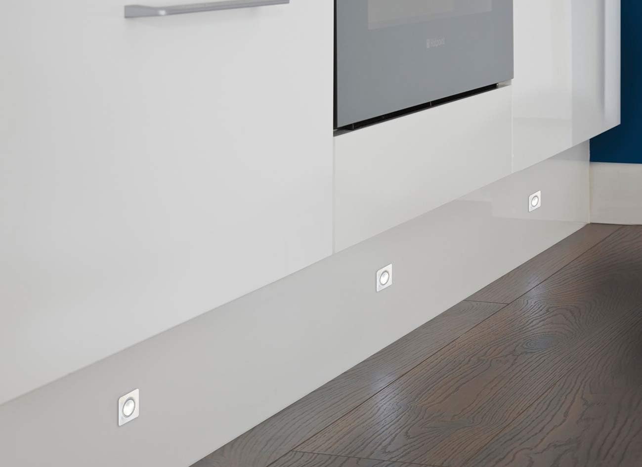 Cgc Led Stainless Steel Square 10 Piece Set Of Small Deck Light 4000k Natural White Plinth