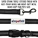 Simpetico Heavy Duty Black Bungee Leash with Adjustable Waist Belt - Premium Dual Handle Nylon for Hands Free Dog Walking, Running and Training - Shock Absorbing Dog Lead with Reflective Stitching