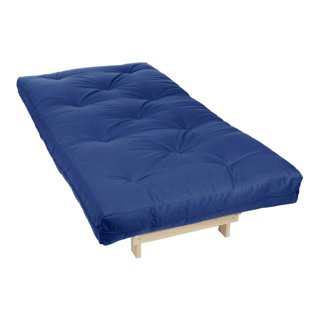 Mozaic Twin Size 6inch Cotton Twill Futon Mattress, Blue
