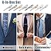 BMC 8pc Mens Tie Clips Bar Pins for Skinny Neckties Accessories - Various Sets