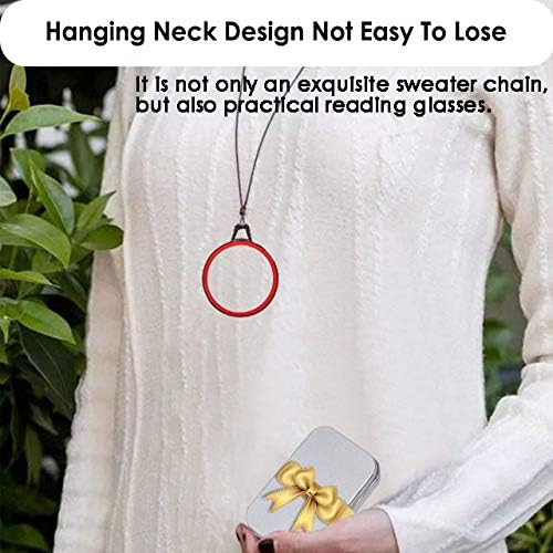 LUFF Necklace Reading Glasses Fashion Hd Portable Reader Glasses Hanging Neck Type Anti-Lost Handheld Reading Glasses for Men and Women - Image 5
