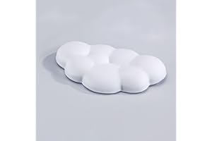 Cloud Ergonomic Soft Wrist Rest Pad - Comfortable Keyboard & Mouse Support for Desk & Office, Cushioned Wrist Support in Whit
