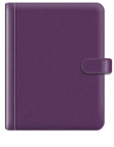 Pierre Belvedere A4/Letter Size Snap Portfolio, Refillable, Plum (371010)