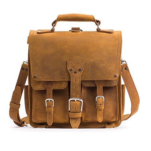 Saddleback Leather Co. Front Pocket Leather Messenger Backpack Book Bag