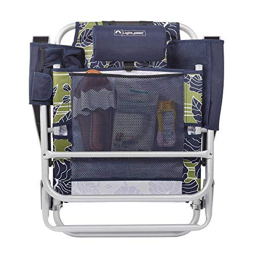 Lightspeed Outdoors Reclining Beach Chair Lightweight Folding Chair
