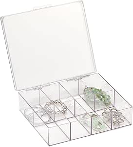 mDesign Organizador de joyas – Caja con compartimentos ...