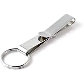 KEY-BAK Belt Clip Key Holder with Split Ring, Chrome | Steel belt clip provides secure attachment.