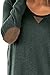 Spadehill Womens Casual Cotton Blouse Soild Color Round Neck Long Sleeve Tunic With Bottons Tops Forest Green M