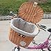 Bicycle Basket, Bike Basket Crate Hand-Woven, Cycling Bike Racks Bags Cloth, Front Handlebar Bicycle Lift Off Baskets with Cover, Fashion Durable Bicycle Basket for Adult Men Women Kids Girls Boythumb 1