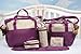 SoHo diaper bag Lavender 8 pieces nappy tote bag unisex for baby mom dad stylish insulated unisex multifunction waterproof large capacity includes changing pad stroller straps Lavender